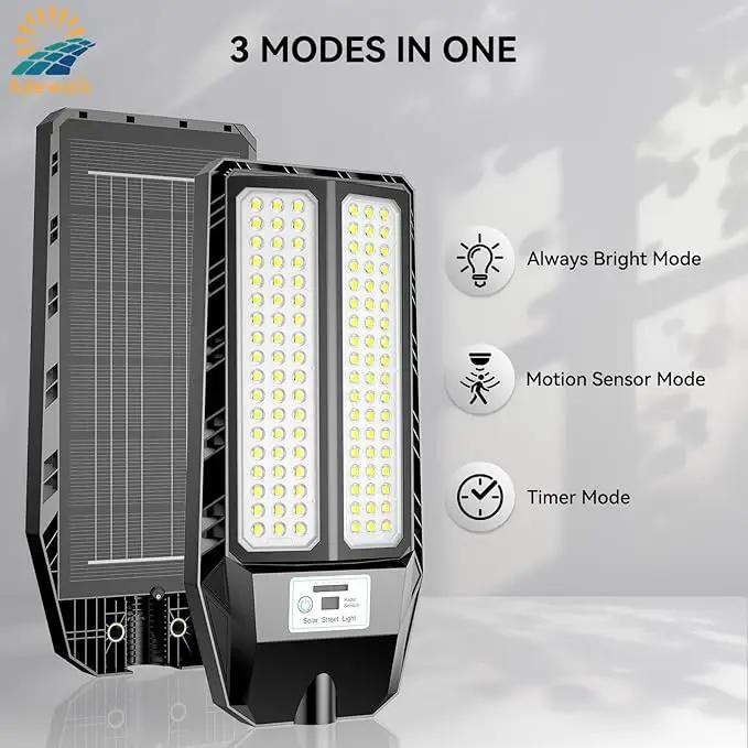 5000W Solar Lights Outdoor - 7000K LED Solar Street Lights Outdoor with Motion Sensor and Remote Control, IP66 Waterproof, Dusk to Dawn for Yard, Patio, 2 Pack by GreenHaven Gardens