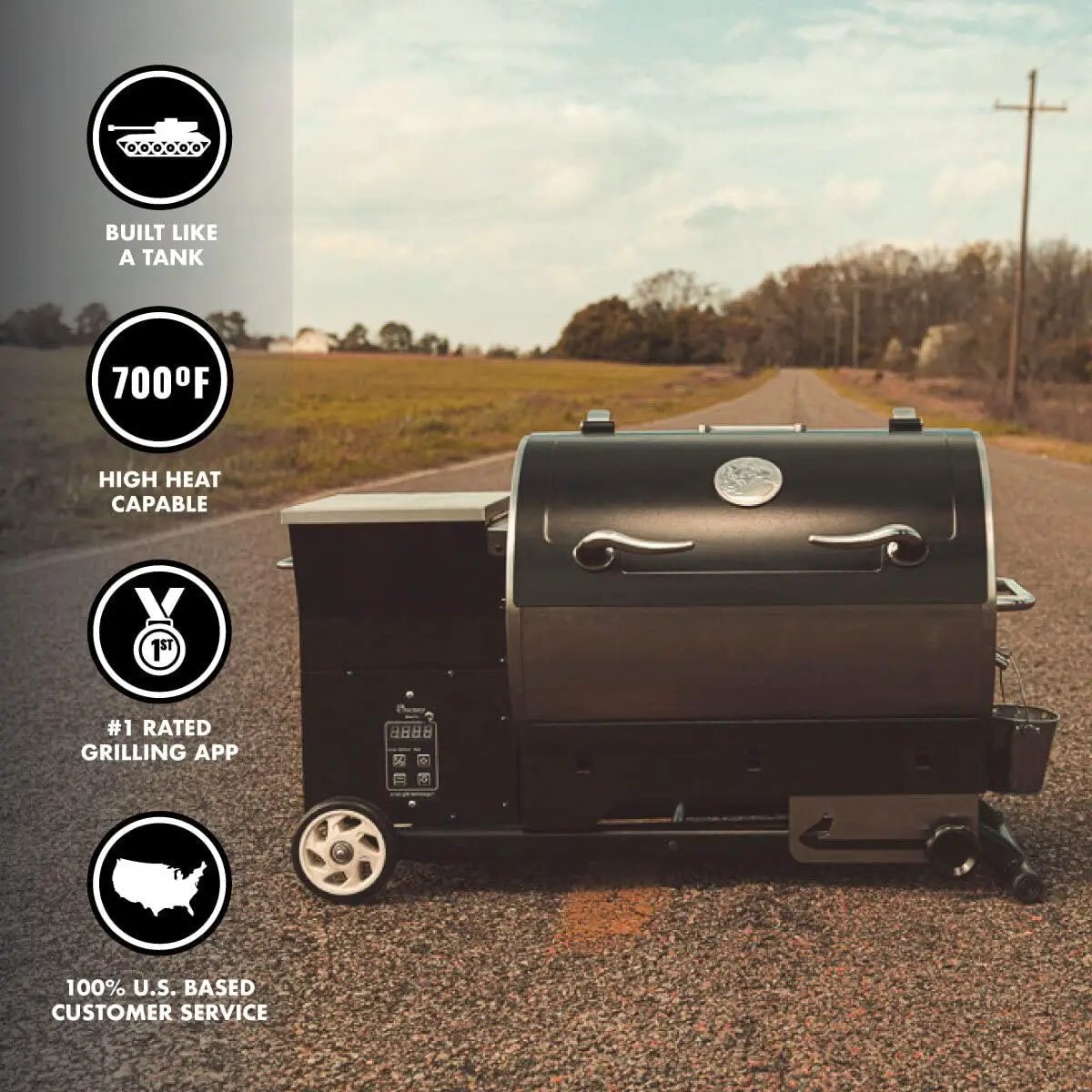 recteq Pellet Grill - Road Warrior 340 + Searing Essentials Bundle, Portable Electric Pellet Smoker Grill, BBQ, Wood Pellets, Sear, Smoke, and More by GreenHaven Gardens