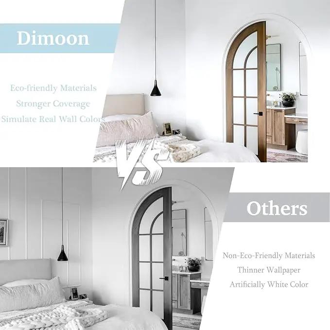 Dimoon 590''x17.7'' White Peel and Stick Wallpaper Contact Paper Self Adhesive Wall Paper by GreenHaven Gardens