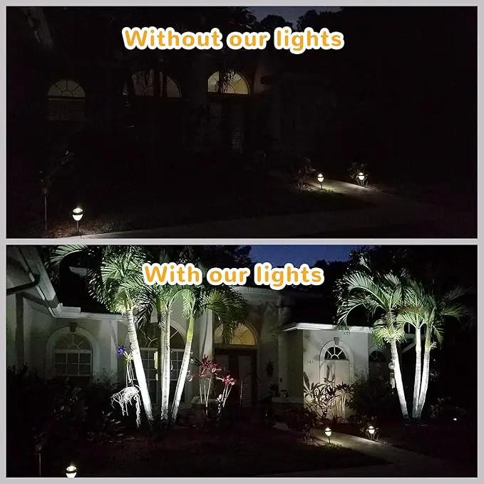 URPOWER Solar Lights Outdoor, Adjustable Solar Spot Lights Outdoor, 2-in-1 Waterproof Solar Landscape Spotlights Wall Light, Dusk-to-Dawn Solar Powered Outdoor Light for Garden, Yard, Pathway (2 Pack) by GreenHaven Gardens