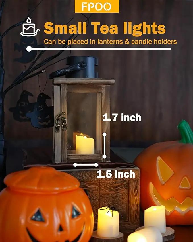 LED Tea Lights Rechargeable Candles with USB Charging Cable, 6 PCS Votive Tea Light with Remote, Flameless Flickering Warm White Tealights Candle for Halloween, Pumpkin Light, Christmas Decoration by GreenHaven Gardens
