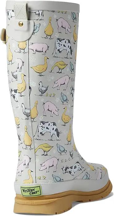 Western Chief Women's Tall Waterproof Rain Boot Outdoor Garden Shoes by GreenHaven Gardens