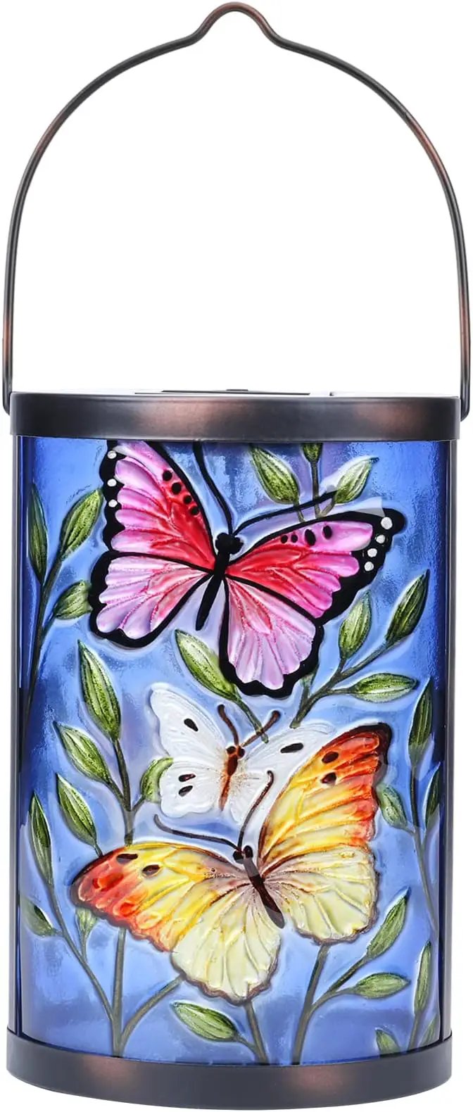 Hanging Solar Lantern Outdoor Waterproof LED Butterfly Solar Lights Decorative Solar Garden Lanterns Tabletop Lamp for Outdoor Patio Yard Decor by GreenHaven Gardens