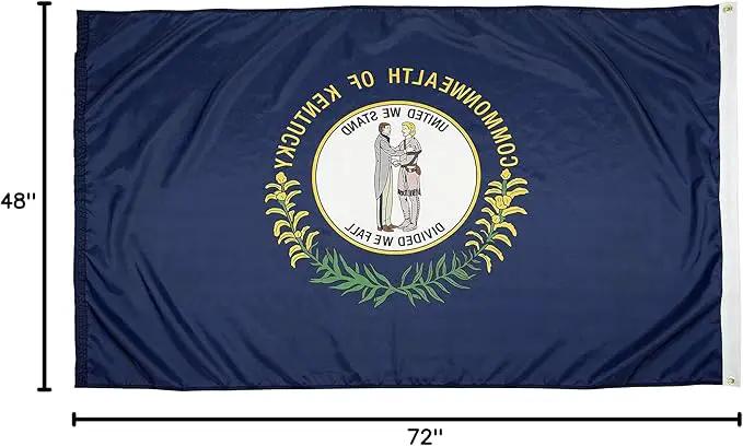 FlagSource Kentucky Nylon State Flag, Made in USA, 4x6' by GreenHaven Gardens