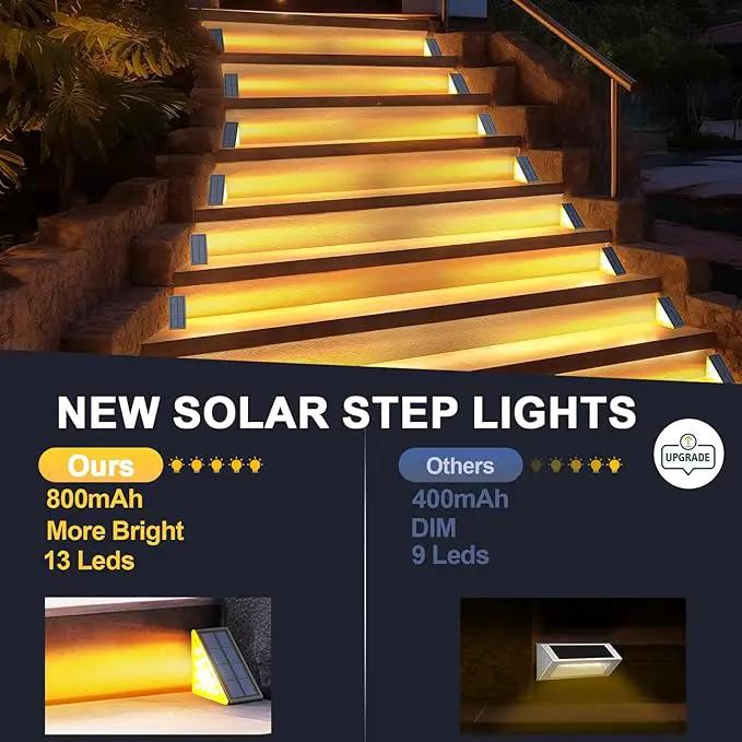 Solar Step Lights for Outside, Waterproof IP67, 12 Pack, Outdoor LED Step Lights, Decor for Stair, Deck, Front Step, Patio, Garden by GreenHaven Gardens