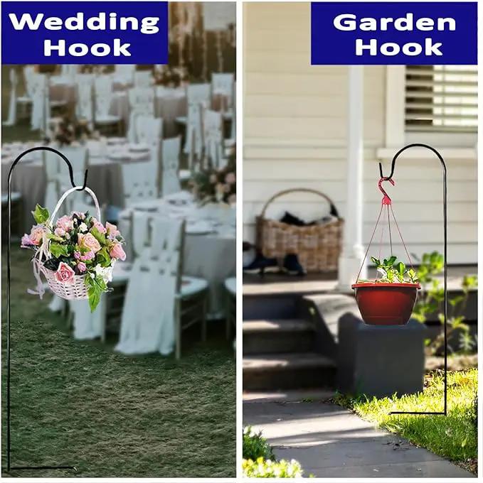 Ashman Shepherd's Hooks 35 Inch (20 Per Pack), Black, Made of Premium Metal for Hanging Solar Lights, Bird Feeders, Mason Jars, Christmas Lights, Lanterns, Garden Stakes and Wedding Décor. by GreenHaven Gardens
