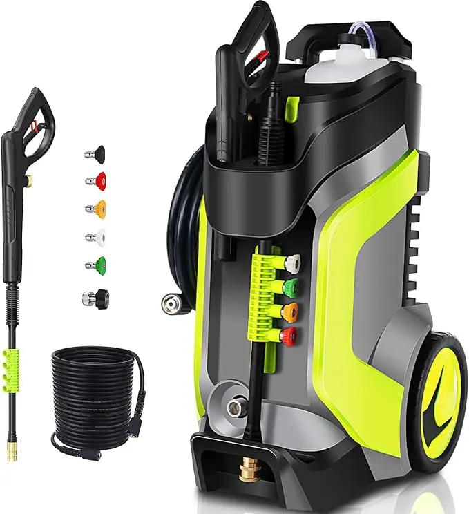 Electric Pressure Washer 5000PSI 4.0GPM Power Washers with M22-14mm Pressure Hose 33FT, Power Sprayers High Pressure with 1/4" QC Compatible Surface Cleaner for Home Cars Driveways, LGreen by GreenHaven Gardens