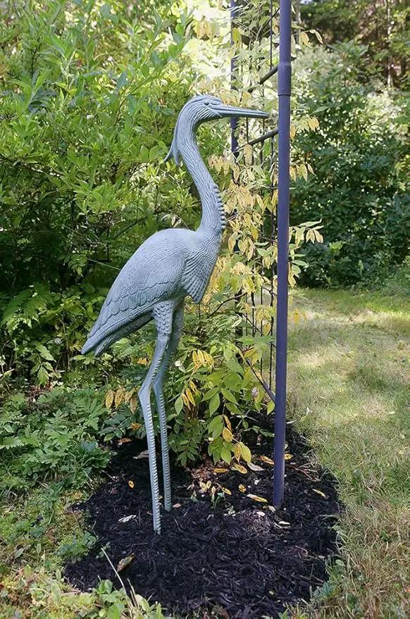 Achla Designs Great Blue Heron Garden Statue by GreenHaven Gardens