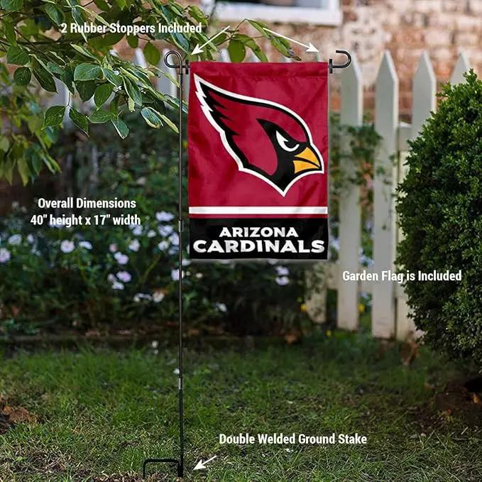 WinCraft Arizona Cardinals Garden Flag with Stand Holder by GreenHaven Gardens