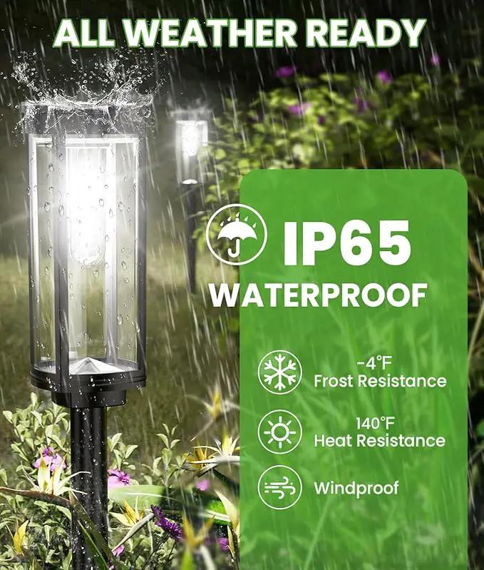 Bright Solar Lights Outdoor 6 Pack, Solar Pathway Lights Waterproof IP65, Auto On/Off Pathway Landscape Lighting, Long Lasting Outdoor Light for Walkway Path Garden Lawn Patio Decor Lighting by GreenHaven Gardens