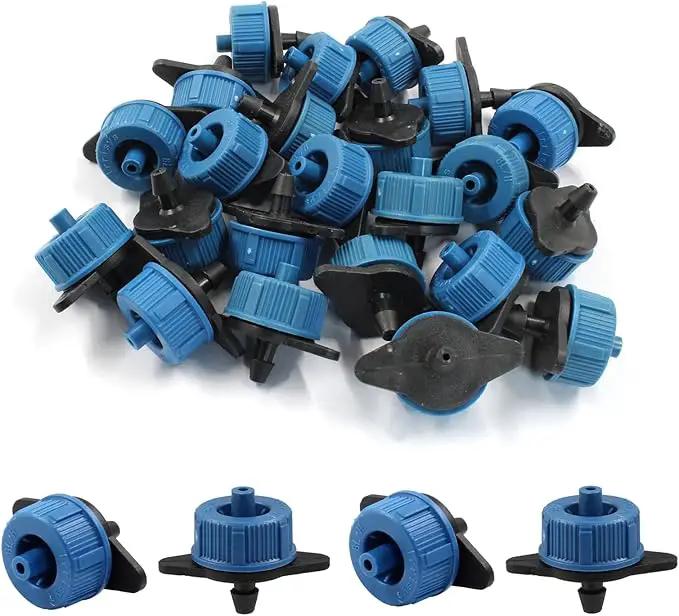 30 Pcs Drip Irrigation Emitters, 2 GPH Pressure Compensating Irrigation Drippers for Garden Lawn Watering Irrigation System, Blue by GreenHaven Gardens