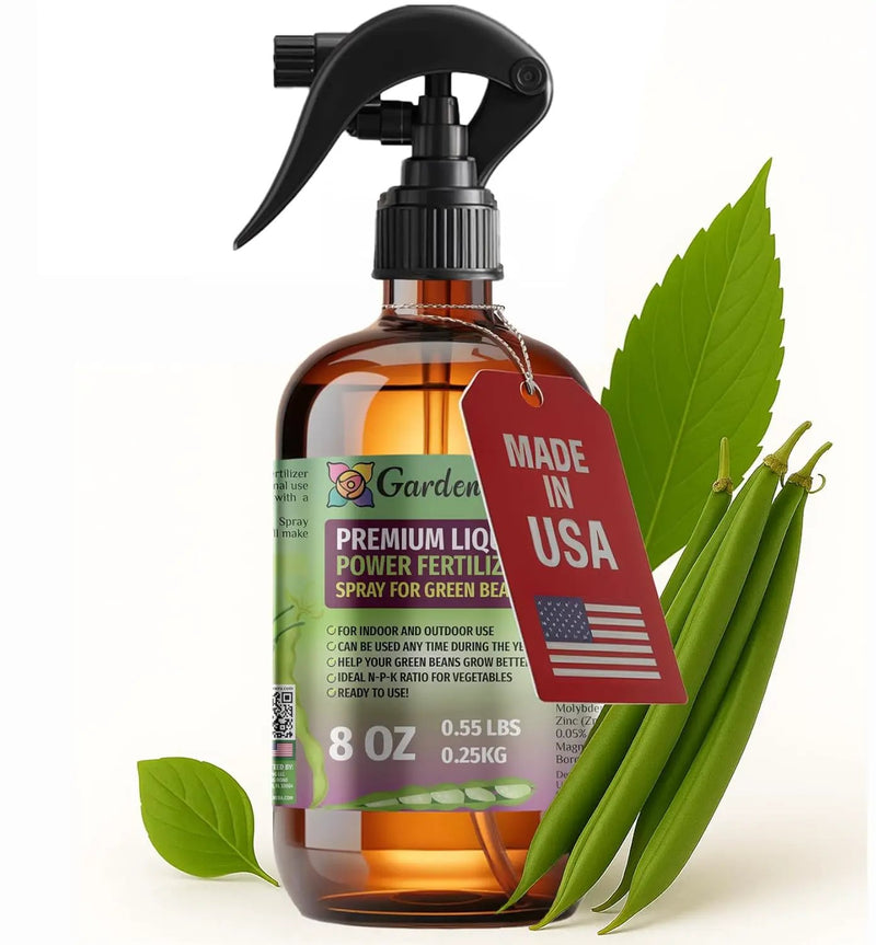Liquid Power Green Beans Fertilizer Spray – Ready-to-Use Liquid Plant Food for Green Beans – Premixed, Easy Application – Fast-Acting Formula for Growth, Roots & Yield – Indoor & Outdoor Use – 8 oz by GreenHaven Gardens