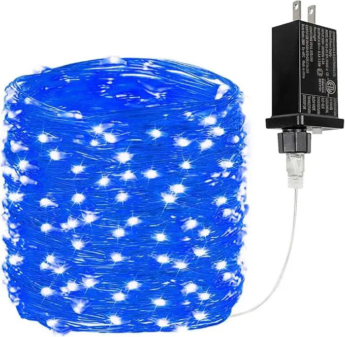 66Ft 200LED Fairy Lights Plug in, Waterproof String Lights Outdoor & Indoor 8 Modes with Timer, Christmas Light Bedroom Decor, Twinkle Light for Girl's Room Garden Christmas Decorations (Blue) by GreenHaven Gardens