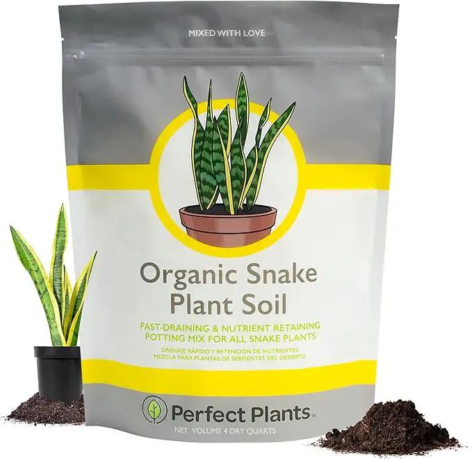 Perfect Plants Organic Snake Plant Soil in 4qt. Bag | Coco Coir Based Potting Mix Snake Plant Varieties by GreenHaven Gardens