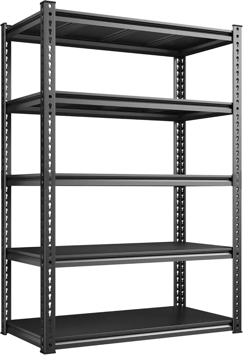 REIBII 72" Garage Shelving,Storage Shelves 2050LBS Heavy Duty Shelving, Adjustable 5-Tier Metal Shelves for Garage, Storage, Basement, Pantry, 72" H*31.5" W*16.5" D by GreenHaven Gardens