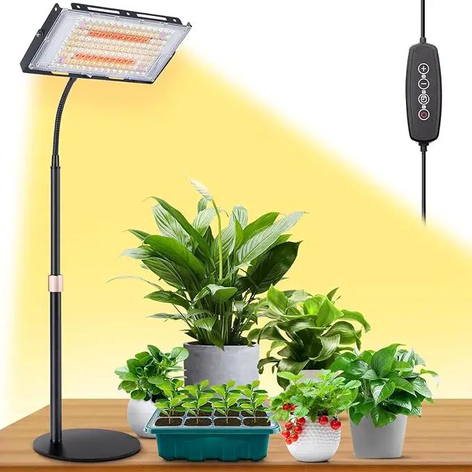 LBW Grow Light for Indoor Plants, 144 LED Full Spectrum Plant Light for Indoor Plants, Large Desk Grow Lamp with 4H/8H/12H Timer, 6-Level Brightness, Height Adjustable, Flexible Gooseneck by GreenHaven Gardens
