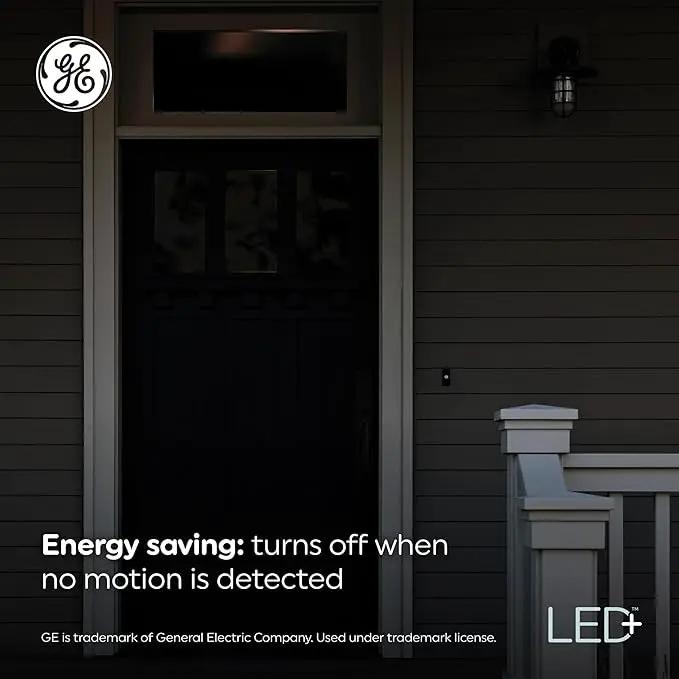 GE LED+ Motion Sensor LED Light Bulbs, 15W, PAR38 Outdoor Security Floodlight, Warm White (2 Pack) by GreenHaven Gardens