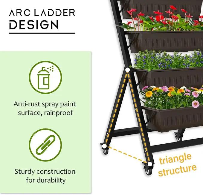 G TALECO GEAR Vertical Garden Planter, Vertical Raised Garden Bed Planter Box with 5 Container Boxes, Grow Your Herb Vegetables Flowers Indoor and Outdoor (5-Tier) by GreenHaven Gardens