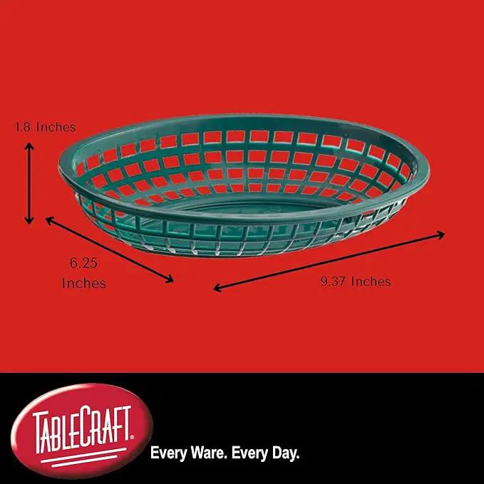 TableCraft Products C1074FG Cash and Carry Basket, Oval, Green (Pack of 12) by GreenHaven Gardens