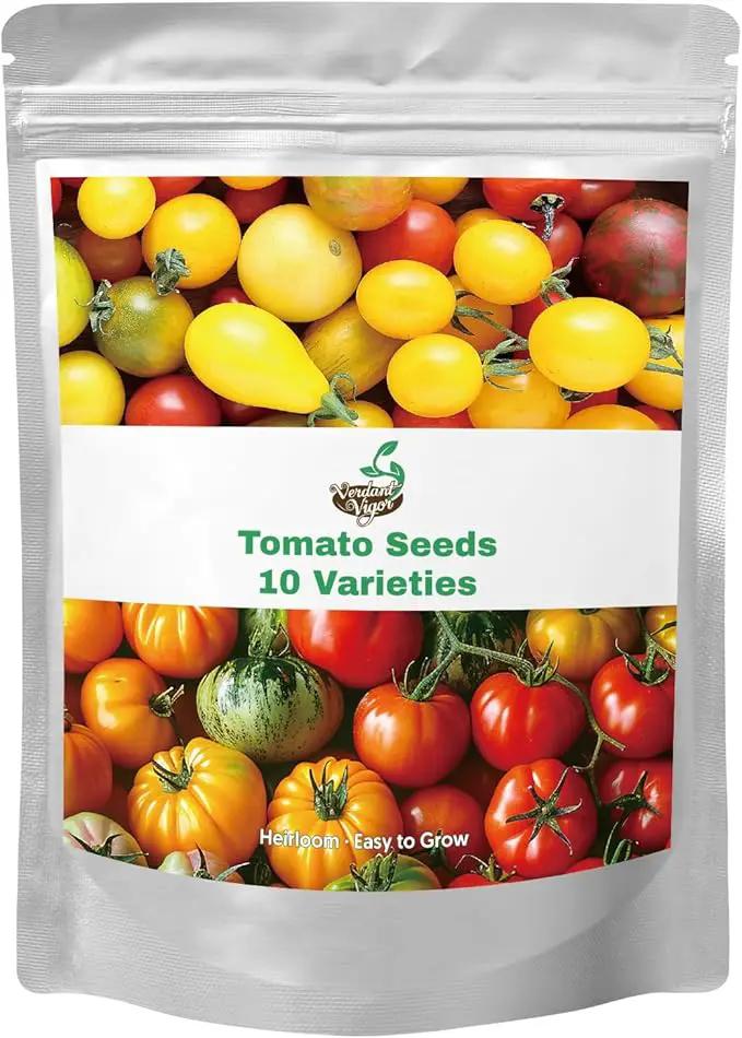 1,500+ Tomato Seeds, Heirloom Vegetable Seed for Planting Indoor Outdoor, 10 Varieties Salad Tomato Seeds Garden Hydroponic Kit, Non-GMO Home Hydroponic Fresh Food Veggie Supply by GreenHaven Gardens