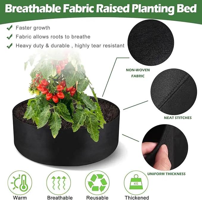 LBTING 4Pcs 30 Gallon Plant Grow Bags, Fabric Raised Planting Bed Heavy Duty Non-Woven Fabric Planter Pots for Garden Vegetables Flowers by GreenHaven Gardens