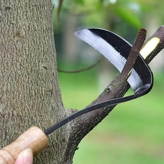 Kana Hoe 217 Japanese Garden Tool - Hand Hoe/Sickle is Perfect for Weeding and Cultivating. The Blade Edge is Very Sharp. (Beijing-022) by GreenHaven Gardens