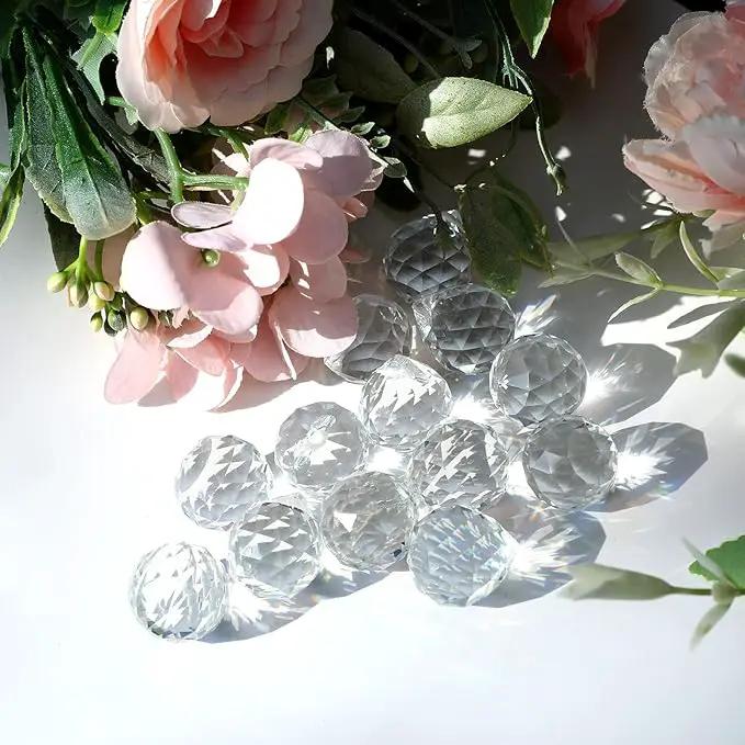 30 Pack Crystal Ball 20 mm Prism Suncatcher Sun Catchers Hanging Crystals Prisms for Windows Gift Feng Shui (Clear) by GreenHaven Gardens
