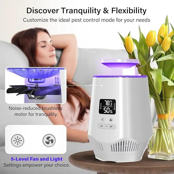 Fruit Fly Traps for Indoors, Fooxem Gnat Traps for House Indoor Fly Trap Indoor, Effective Fruit Fly Traps Bug Zapper Indoor Mosquito Trap for House Plant Pest Control with 10 Sticky Boards by GreenHaven Gardens