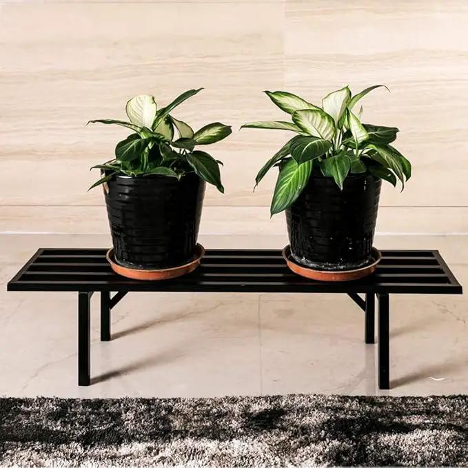 Zhongma One Tier Metal Plant Stand(45.67 L x 8.66 W x 7.9 H) Heavy Duty Plant Holder for Home, Window,Garden, Plant Lovers, Display Stand … by GreenHaven Gardens
