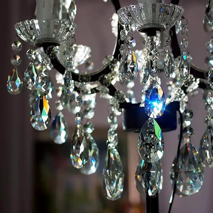 1ft 10pcs Teardrop Crystals Garland, Hanging Chandelier Crystals Prism Beads Chain for Wedding Home Decoration Clear GOLDENHAITAI by GreenHaven Gardens