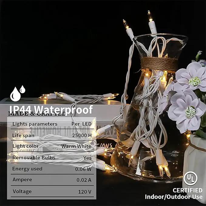 MULTI-SPARKING White Christmas LED Lights - 35 Count Warm White Christmas String Lights for Small Tree, Crafts, Holiday, Indoor/Outdoor Decorations, 11 Feet White Wire, UL Certified, Connectable by GreenHaven Gardens
