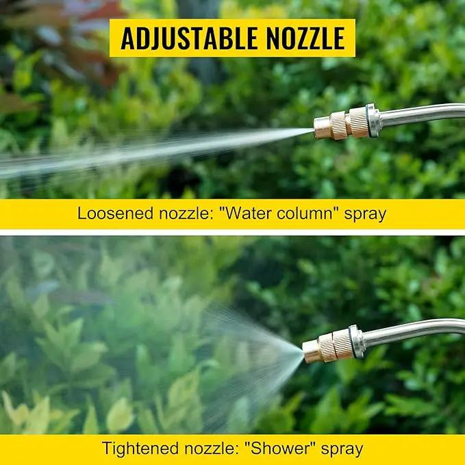 Happybuy 3.5 Gallon Stainless Steel Sprayer, 20" Wand & 3FT Reinforced Hose, Pressure Gauge, Safety Valve&Adjustable Nozzle, Garden Weed Pump Sprayer for Lawn, Gardening by GreenHaven Gardens