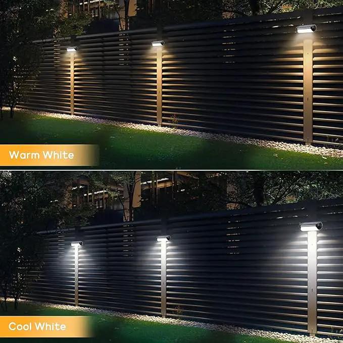 GOESWELL Solar Post Cap Lights Outdoor, LED Deck Fence Post Lights for 4x4 Wooden and Vinyl Posts 2 Lighting Modes Warm White Cool White Garden Decoration (Fence Lights -2packs) by GreenHaven Gardens