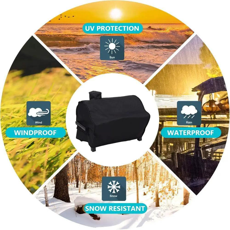 Charcoal Grill Cover for Oklahoma Joe's Rambler Tabletop Grill 19402088 7388393P06 600D Polyester Heavy Duty Waterproof by GreenHaven Gardens