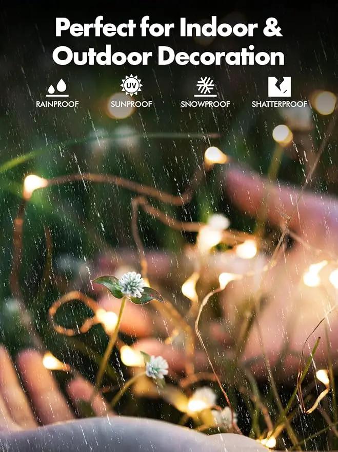 Twinkle Star 2 Pack Solar String Lights Outdoor, Total 80 FT 240 LED Solar Fairy Lights Outside Waterproof 8 Modes, Christmas Tree Light for Patio Garden Party Backyard Wedding Decor Warm White by GreenHaven Gardens