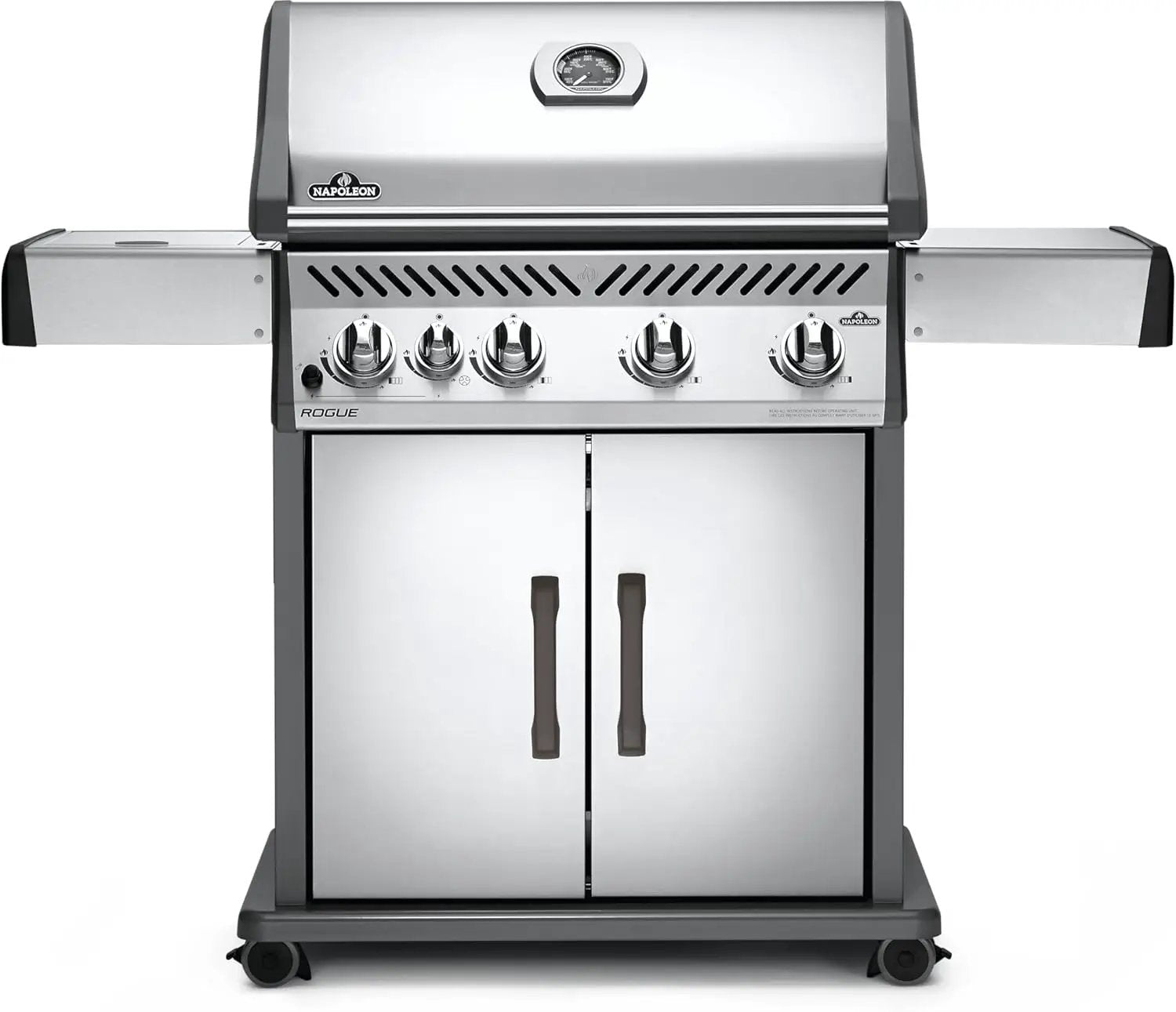 Napoleon Rogue 525 Natural Gas Grill with Range Side Burner, Stainless Steel, Durable 4-Burner Cooking by GreenHaven Gardens