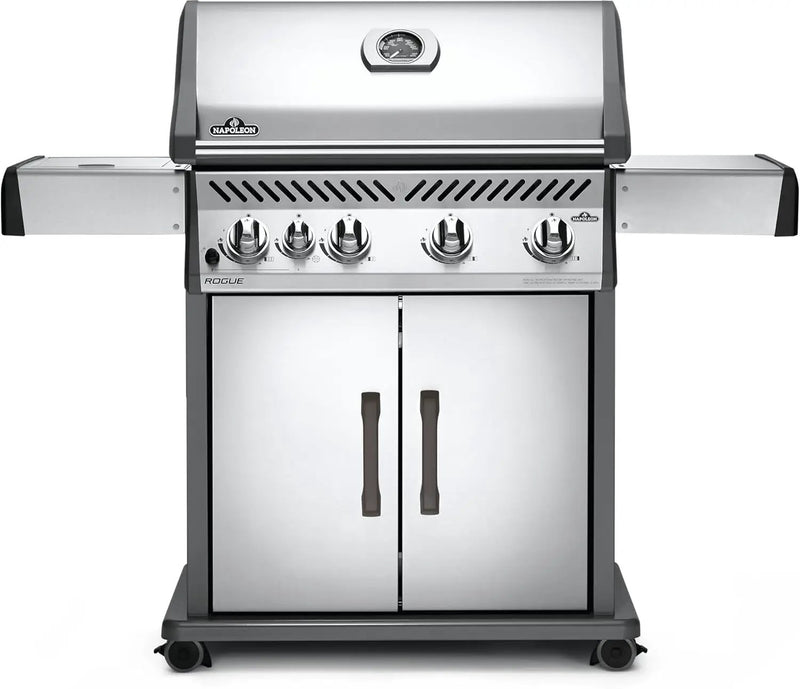 Napoleon Rogue 525 Natural Gas Grill with Range Side Burner, Stainless Steel, Durable 4-Burner Cooking by GreenHaven Gardens
