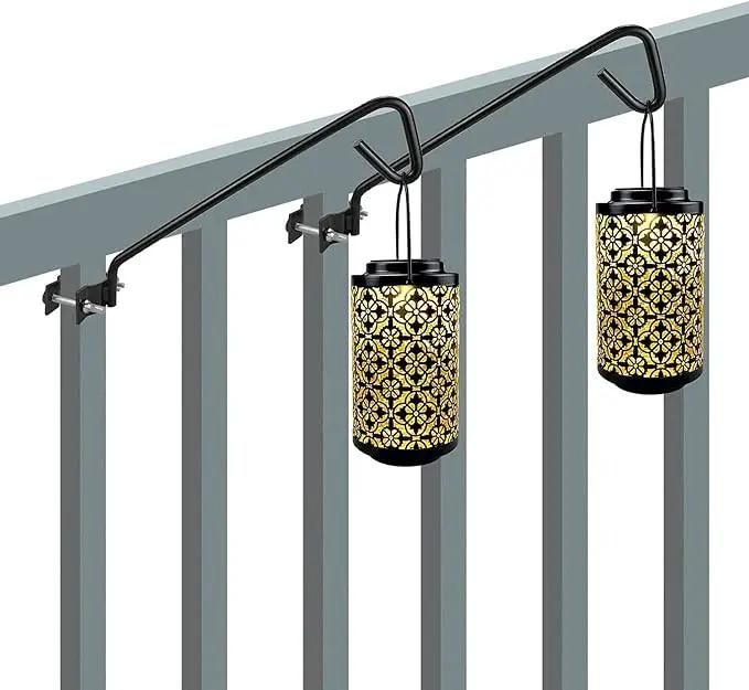 2 Packs 11 inches Fence Deck Hook Rail Hook Hanging Hook Mounting Kit Heavy Duty Bird Feeder Hook Decorative Hook Hanger for Bird Feeders Planters Suet Baskets Lanterns on Balcony Porch Railing Fence by GreenHaven Gardens