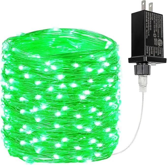 66Ft 200LED Fairy Lights Plug in, Waterproof String Lights Outdoor & Indoor 8 Modes with Timer, Christmas Light Bedroom Decor, Twinkle Light for Garden St. Patrick's Day Christmas Decorations (Green) by GreenHaven Gardens