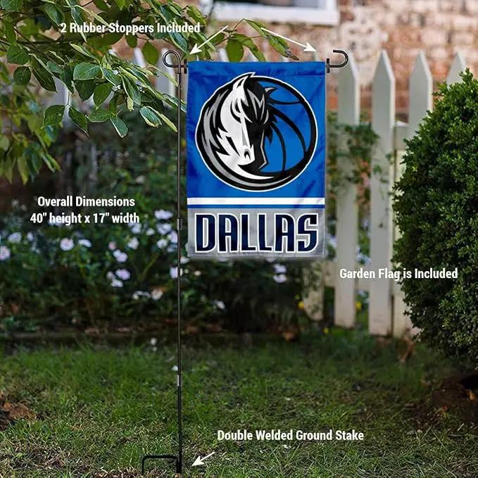 WinCraft Dallas Mavericks Garden Flag with Stand Holder by GreenHaven Gardens
