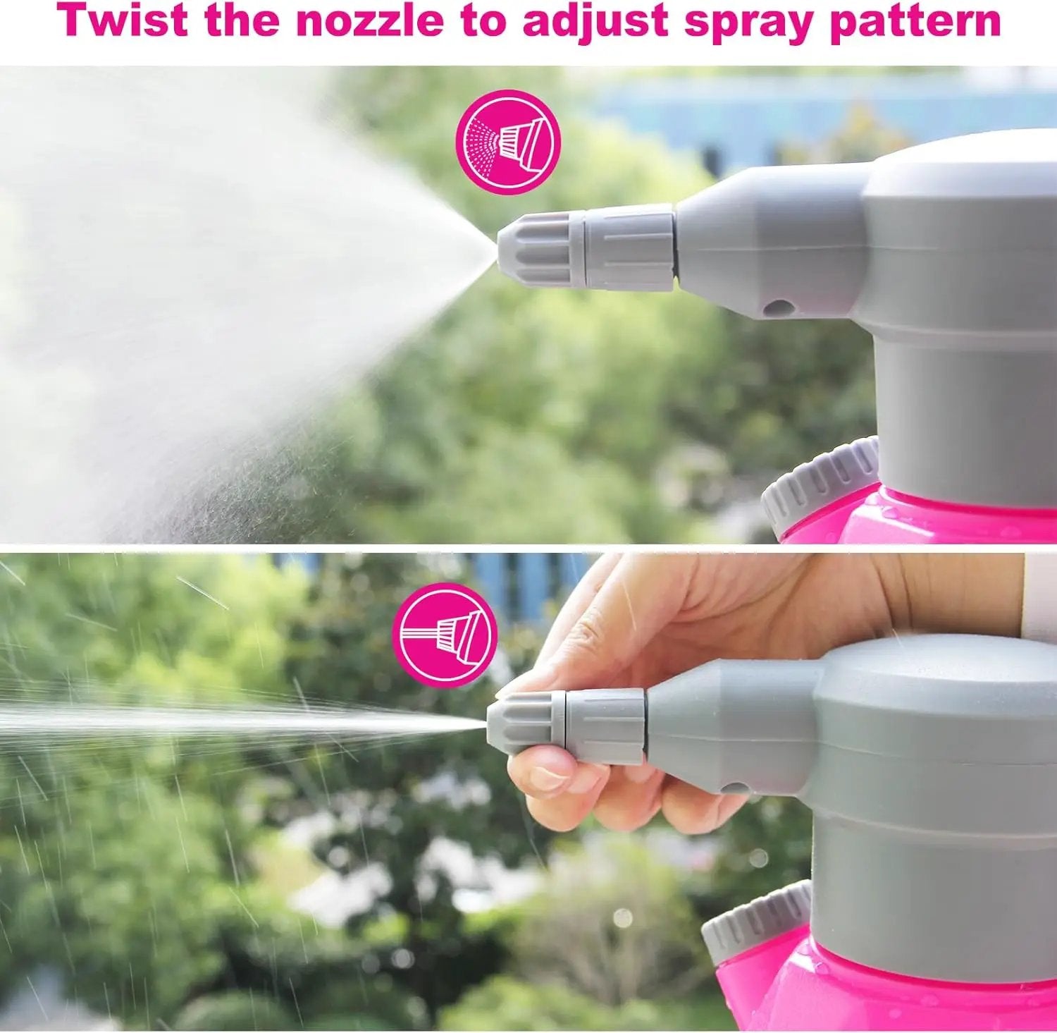 0.5 Gallon Electric Spray Bottle Plant Mister for Indoor/Outdoor Plants, 2L Automatic Watering Can Rechargeable Battery Powered Sprayer with Adjustable Spout for Garden, Fertilizing, Cleaning by GreenHaven Gardens