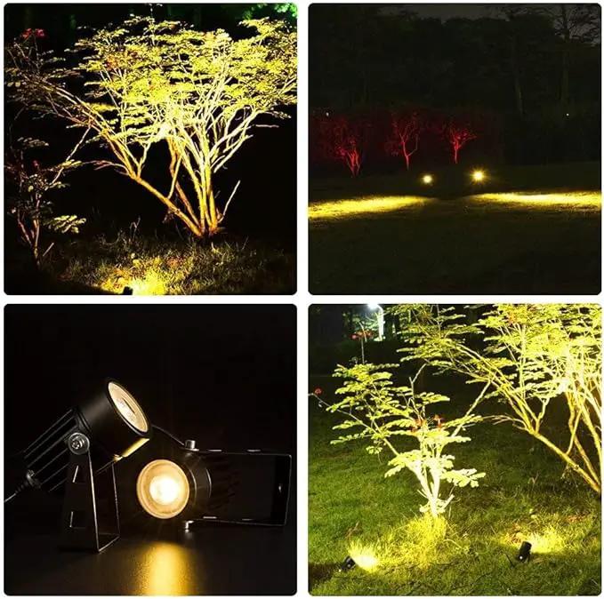 T-SUN Solar Spotlights 2W Outdoor LED Landscape Spot Light, 2-in-1 Waterproof Solar Powered Wall Lights Auto ON/Off with Dual Headlamp for Garden, Yard, Pathway(Warm White) by GreenHaven Gardens