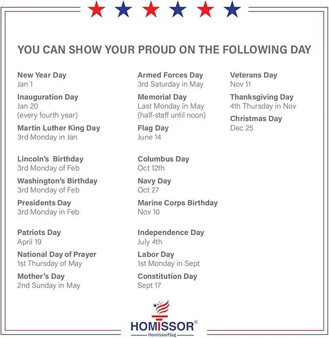 Homissor American Flag 10x15 for Outside US Flags Outdoor Heavy Duty United State USA Flag Embroidered Stars for All Weather High Wind Sewn Stripes With Brass Grommets by GreenHaven Gardens