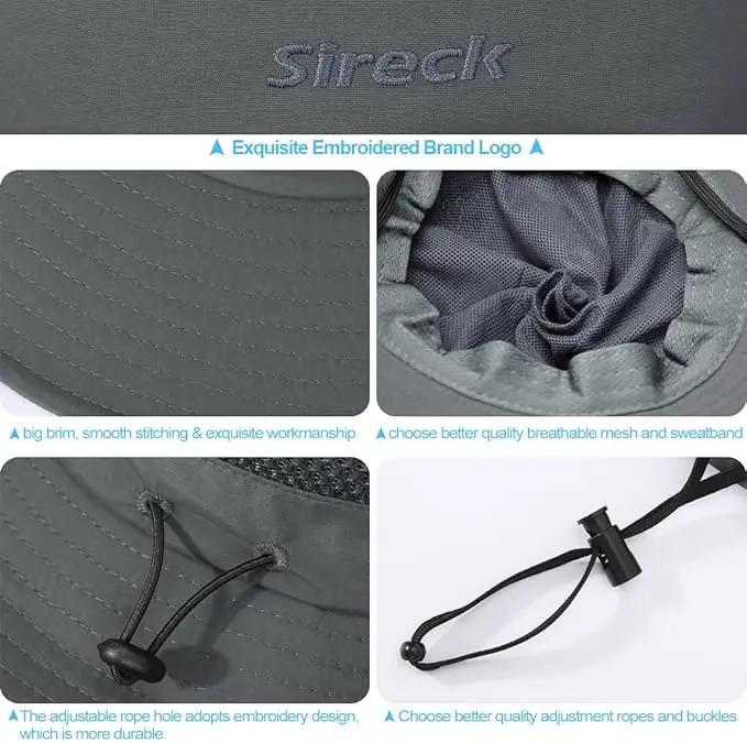 Fishing Hat, UPF50+ Wide Brim Sun Hat for Men Women, UV Protection Hiking Beach Bucket Hats Summer Safari Hat by GreenHaven Gardens