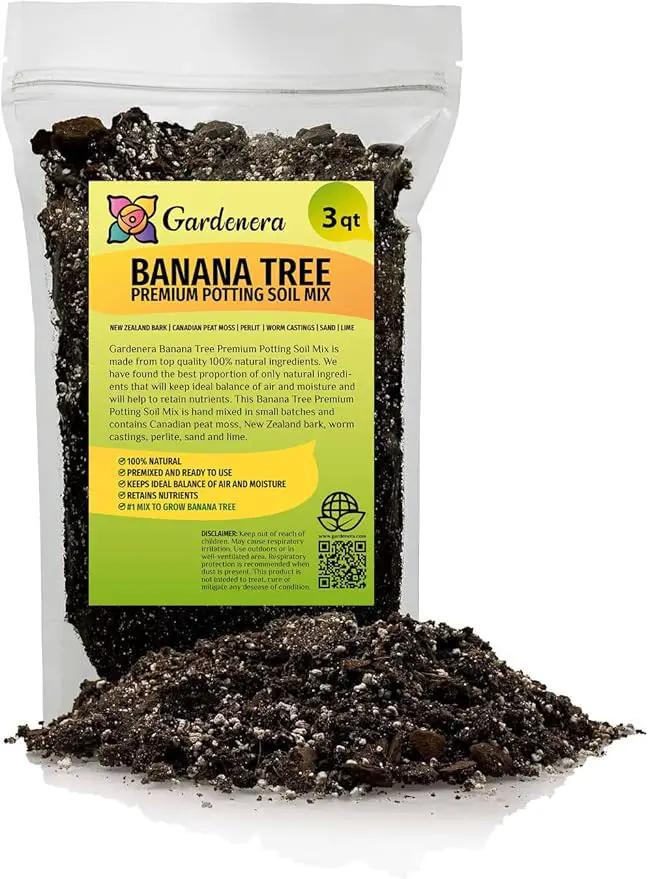 Banana Tree Potting Soil - Professional Grade Mix for Growing Delicious Bananas - Enhanced with Essential Nutrients for Bountiful Harvests (3 Quart) by GreenHaven Gardens