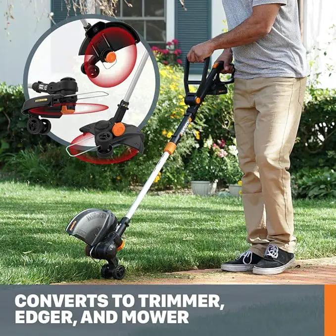 Worx GT Revolution 20V 12" String Trimmer Grass Trimmer/Edger/Mini-Mower, WG170.2 by GreenHaven Gardens