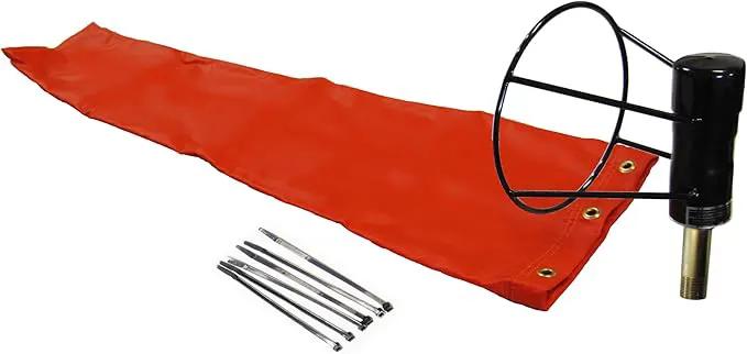 8" X 36" Orange Windsock and 8" Ball Bearing Frame USA Made by GreenHaven Gardens