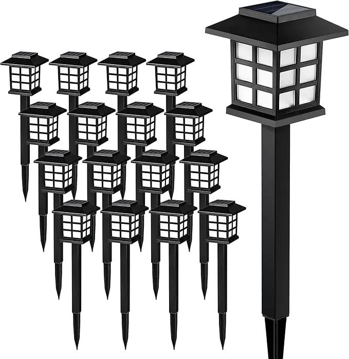 SOLPEX Solar Outdoor Lights,16 Pack Solar Path Lights, Solar Walkway Lights Outdoor, Solar Garden Lights, Solar Pathway Lights Outdoor Waterproof for Garden, Yard, Landscape and Driveway(Cold White) by GreenHaven Gardens