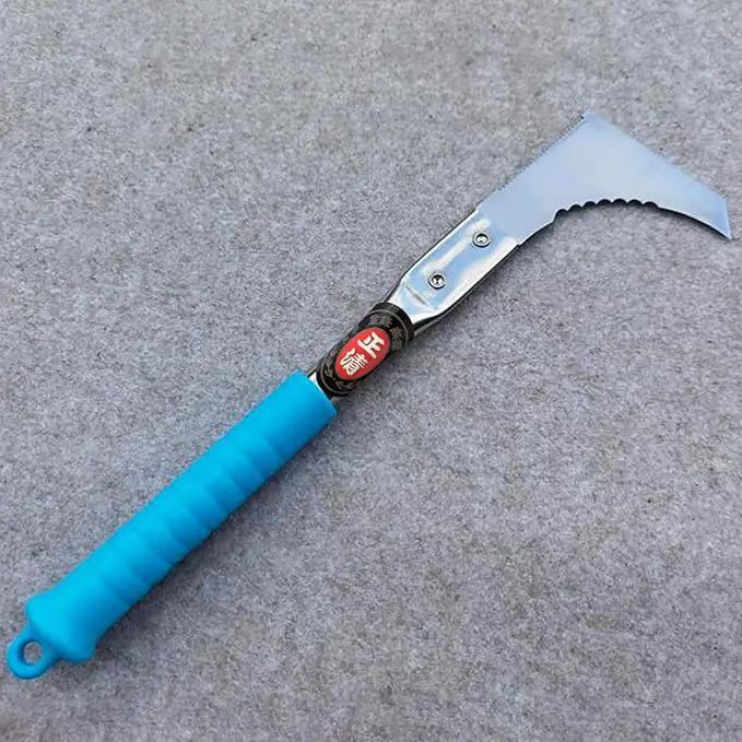 Kosoyo Crack Weeder Crack Weeding Tool Sawtooth Wave Manual Scythe Stainless Steel Gardening Tool -11.42" by GreenHaven Gardens