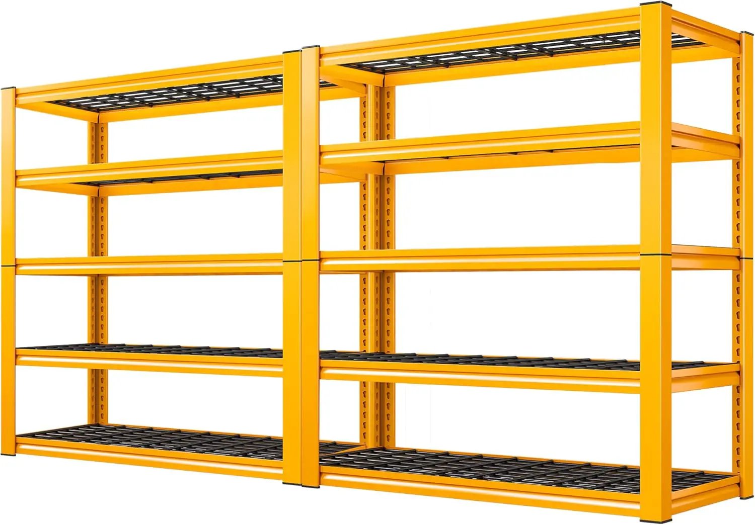 REIBII Garage Shelving Load 3000LBS, 5-Tier Storage Shelves, Adjustable Heavy Duty Metal Shelving Unit for Pantry, Basement, Warehouse, 72" H x 36" W x 16" D, 2PC by GreenHaven Gardens